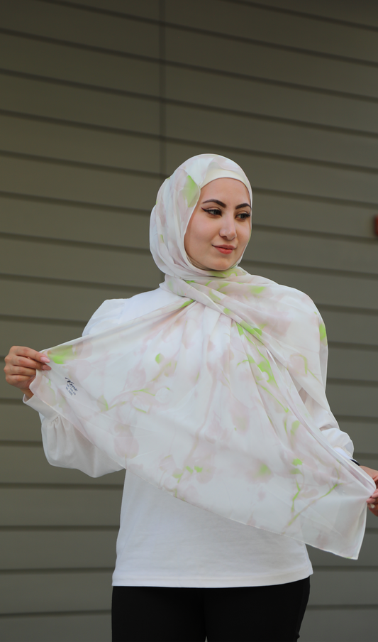 Color Print Chiffon Hijab